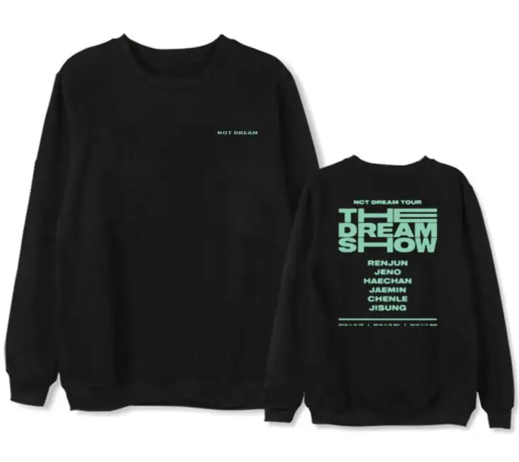 Nct dream concert the dream show одинаковые все названия членов печати Толстовка kpop унисекс флис/тонкий пуловер толстовки