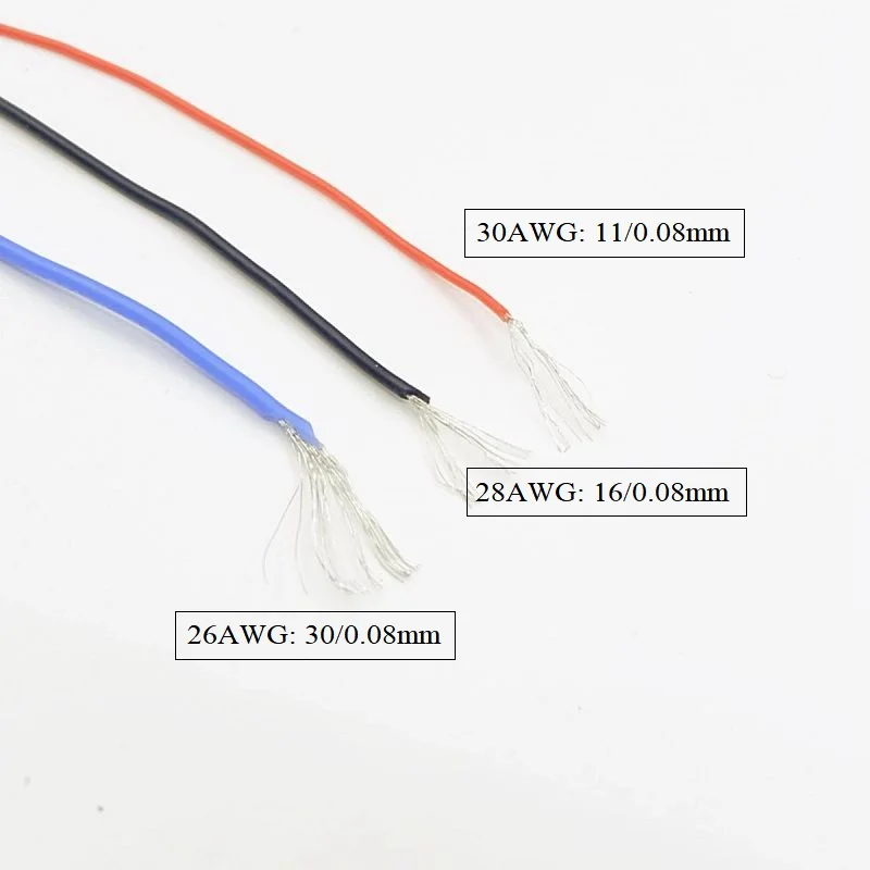 1 м 26AWG силиконовый резиновый медный проводной кабель Электронная светодиодная