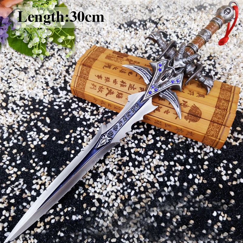 WOW Lich King Arthas оружие менэтил меч Frostmourne сплав фигурки для украшения оружие кулон коллекция подарок игрушки 30 см