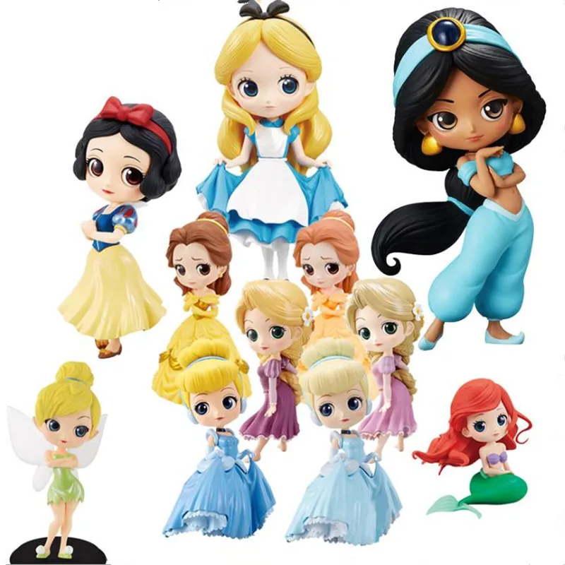 

11cm Q Posket Princess Figure Toys huamulan Alice Princess Action Figure Model Collection PVC Toys Cake Topper Cake decoration