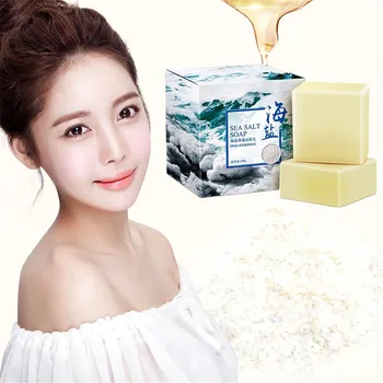 

Prevention of Acne Hand-made Solid Face Wash Milk Sea Salt Soap Plant Coconut Oil Gloss, Skin Whitening and Moisturizing