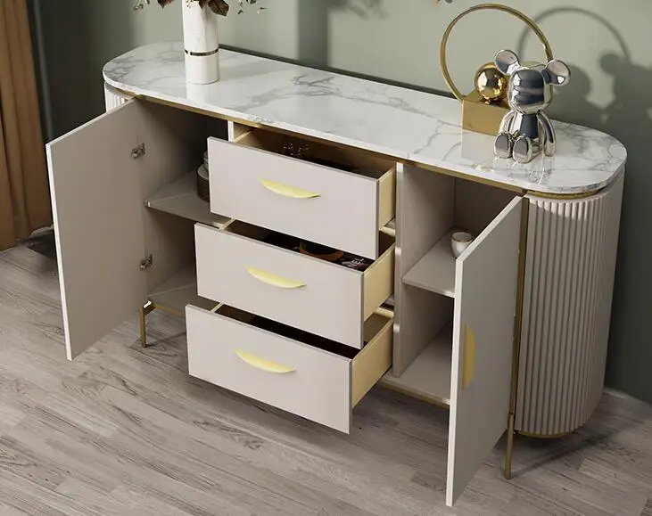 Dining side cabinet marble cabinet living room wall family small family decorative storage porch