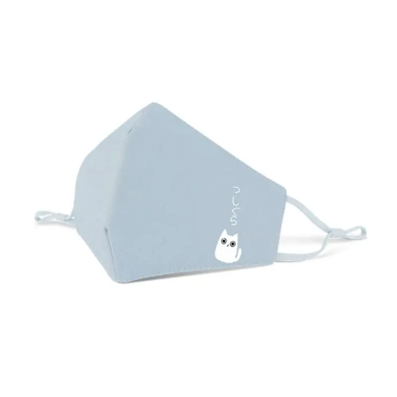 6 Colors Women Girls Japanese Style Cotton Dust Mouth Mask Cute Cartoon Lying Meow Cat Candy Color Adjustable Earloop Respirator