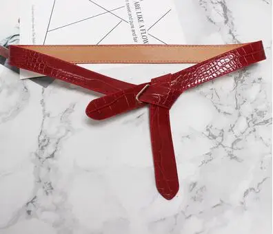 Женские Подиумные модные пояса из искусственной кожи женские платья Корсеты Пояс Ремни украшения широкий пояс R2401 - Цвет: red