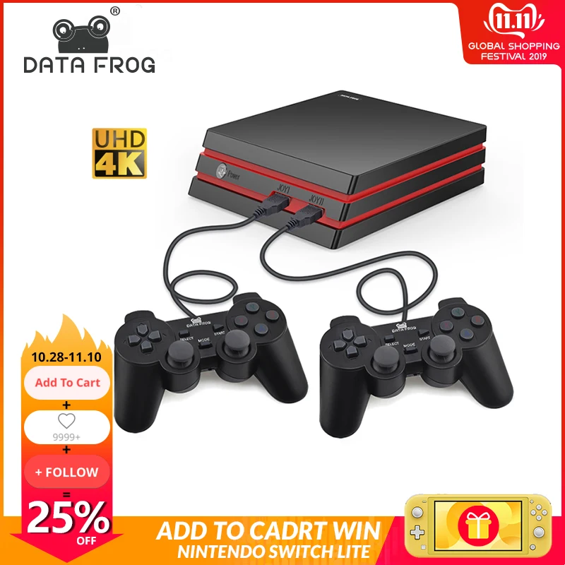 2347.43руб. 26% СКИДКА|Данные лягушка Ретро видео игровая консоль Поддержка HDMI ТВ выход Встроенный в 600 классические игры двойные плееры для игр MAME-in Игровые консоли from Бытовая электроника on AliExpress - 11.11_Double 11_Singles' Day