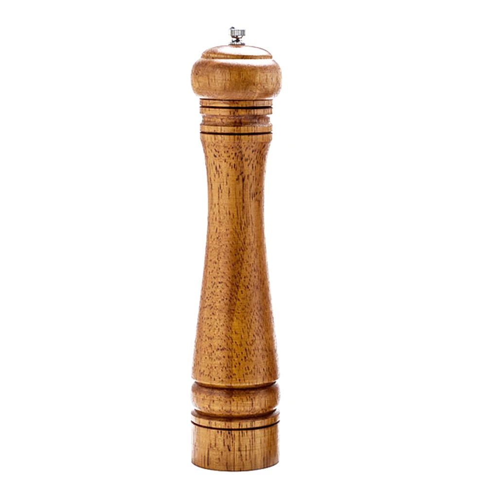 Rubberwood ручная мельница для соли, перца, шлифовальный инструмент для кухни, ресторана, мельница для специй, керамический ротор