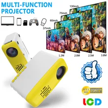 Портативный проектор мини-проектор 1080P проектор для домашнего кинотеатра образовательная конференции светодиодный проектор медиаплеер UK/US/EU/AU Plug