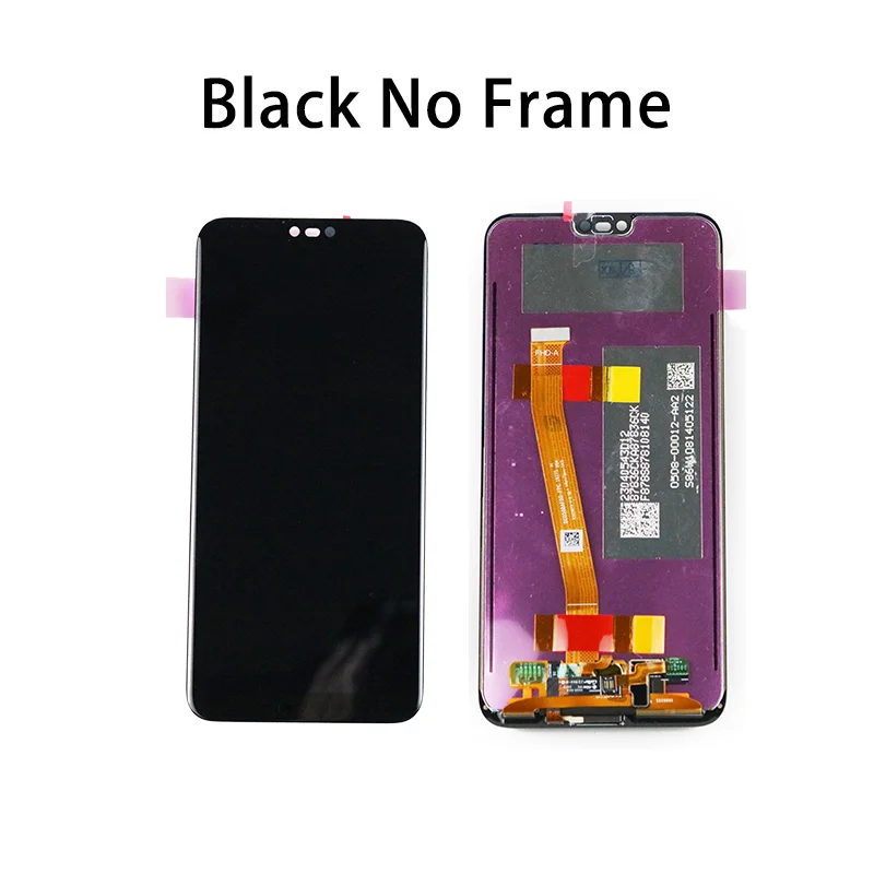 Black No Frame Для huawei Honor 10 ЖК-дисплей COL-L29 COL-AL10 отпечатков пальцев сенсорный экран с рамкой черный серый синий фиолетовый - Цвет: Black No Frame