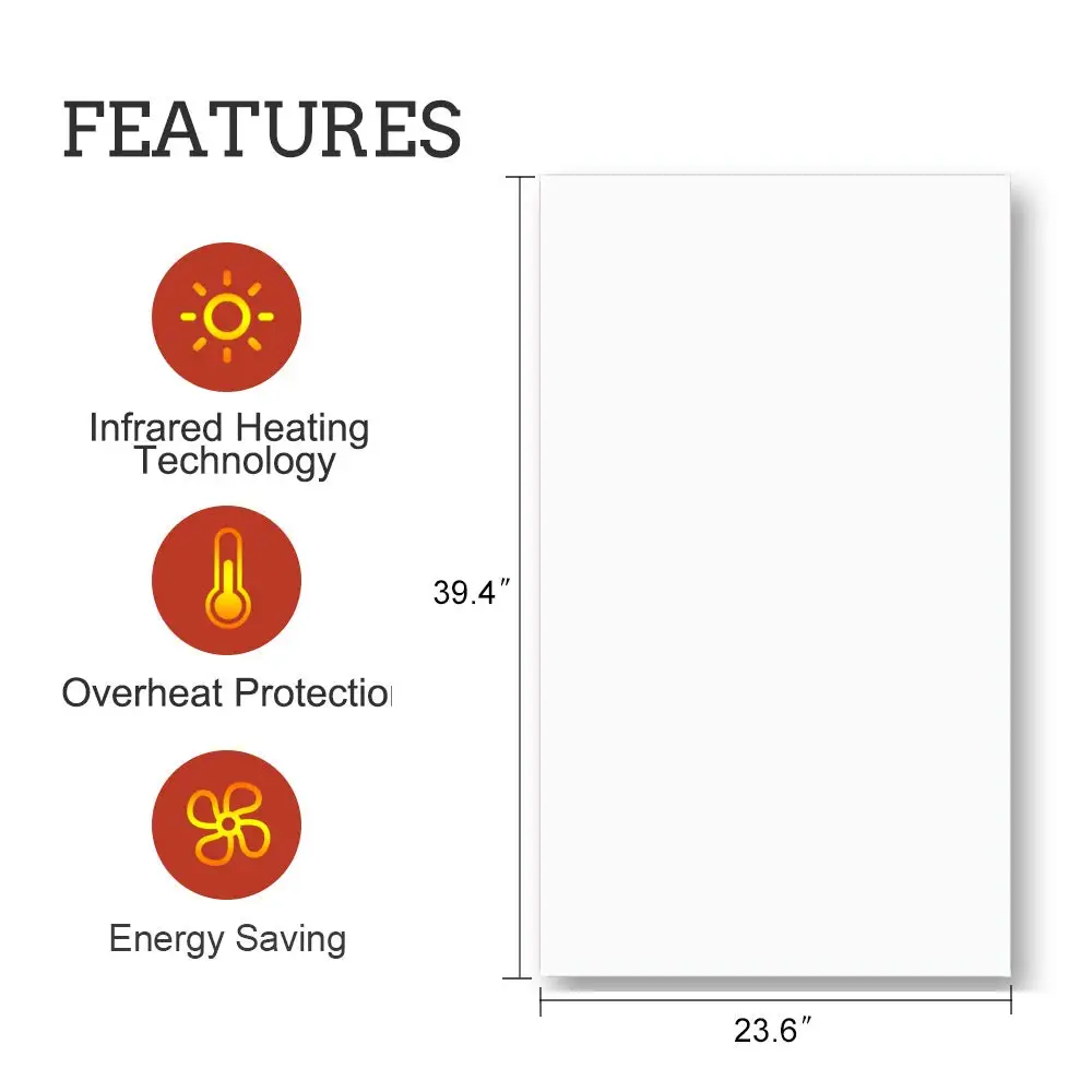 Preise Wand Montiert Elektrische Heizung, Infrarot Heizung, Radiant Wärme Panels für 150 Sq Ft Zimmer, 120 V 500 W Wand Kunst, Energie Effiziente, Inst