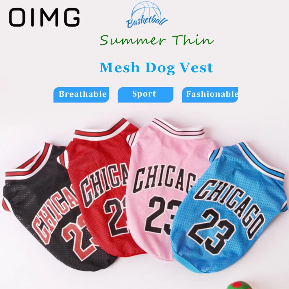 OIMG-ropa de malla transpirable para niños y perros pequeños, camisetas deportivas de baloncesto para perros y Gato, camisetas para perros pequeños y grandes