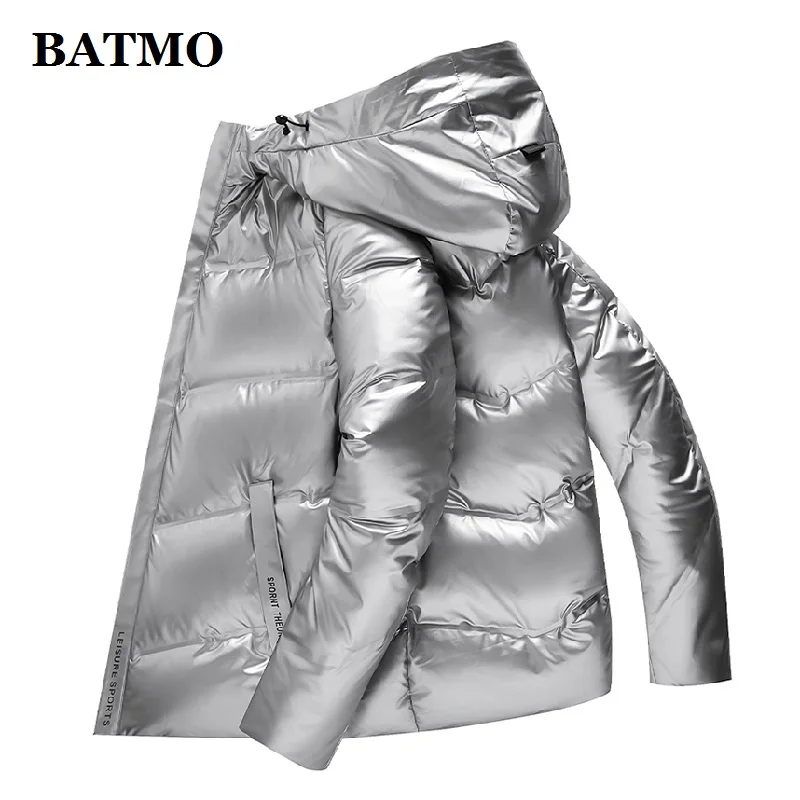 BATMO Новое поступление зимние куртки с капюшоном на 80% белом утином пуху мужские водонепроницаемые пуховики. 9928