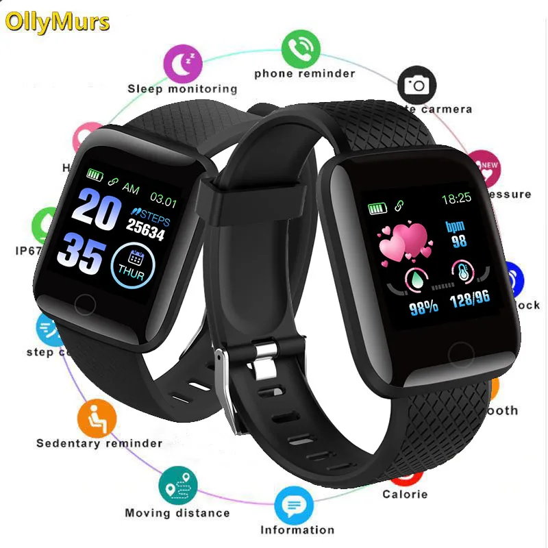 

116 Plus Smart Watch 116Plus Multifunctional Sports Bracelet Smart Wristband IP67 Heart Rate Fit Bit Smart Digital Wristwatches