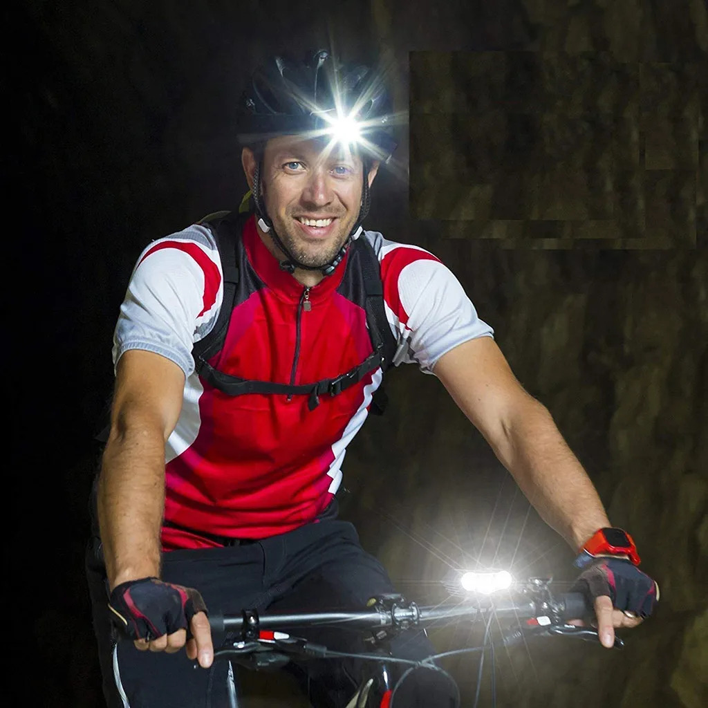 Discount 4800 mAh bicycle light 8.4 volt bicycle light built-in battery USB charging aluminum bicycle light waterproof bicycle set 8