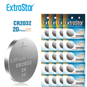 

ExtraStar® 20 PCs CR2032 batteries 2032 3V lithium button button type battery