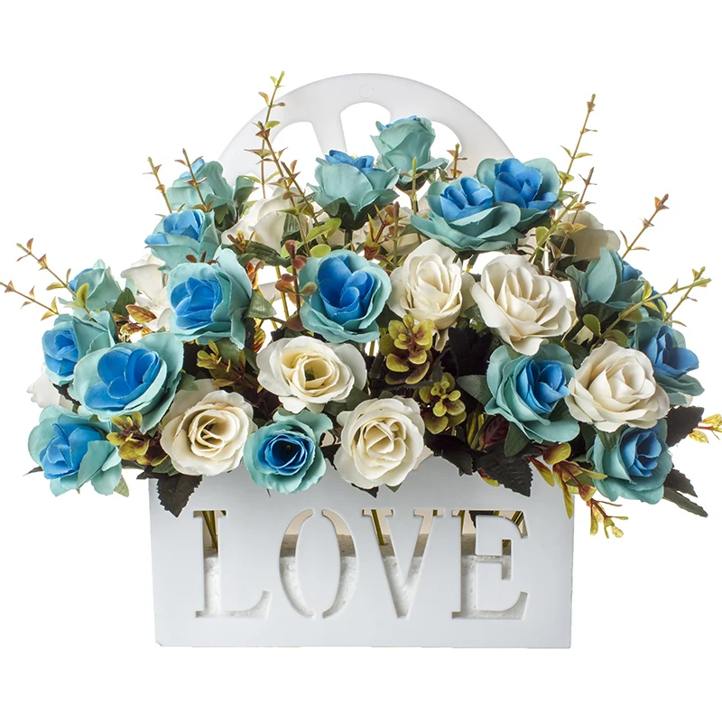 Искусственная трава пластиковая роза цветок Горшечное растение бонсай