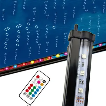

RGB LED Light Aquarium Fish Tank Light Submersible Light Air Bubble Lamp Making Oxygen with Remote Control for Fish Tank