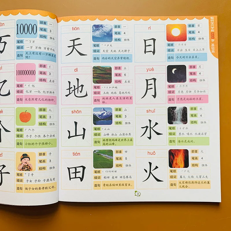 

Chinese Basics Characters Han zi Reading Literacy Books Children kids Adults Beginners Preschool Textbook Early Education