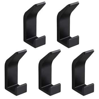 

5set/pack Hallway Wall Hooks Drill Free Space Saving Home Non Slip Towel Clothes Easy Install Bathroom Storage Kitchen Aluminum