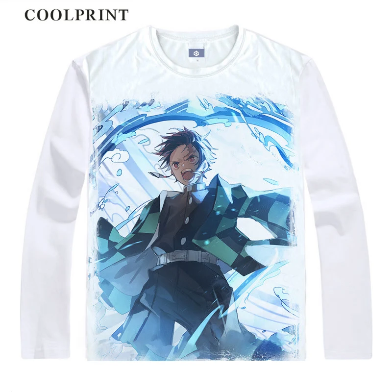 Demon Slayer Kimetsu no Yaiba футболка Tanjirou Kamado Nezuko на заказ Повседневная футболка для косплея цифровые винтажные футболки с длинными рукавами - Цвет: Style 9