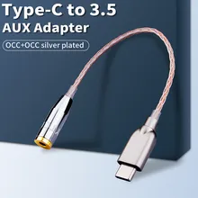 USB C 3 5mm DAC Earphone Amplifier Audio Adapter With ALC4050 Decoding Chip Type C To 3 5mm Headphone Conversion 32bit 384Khz