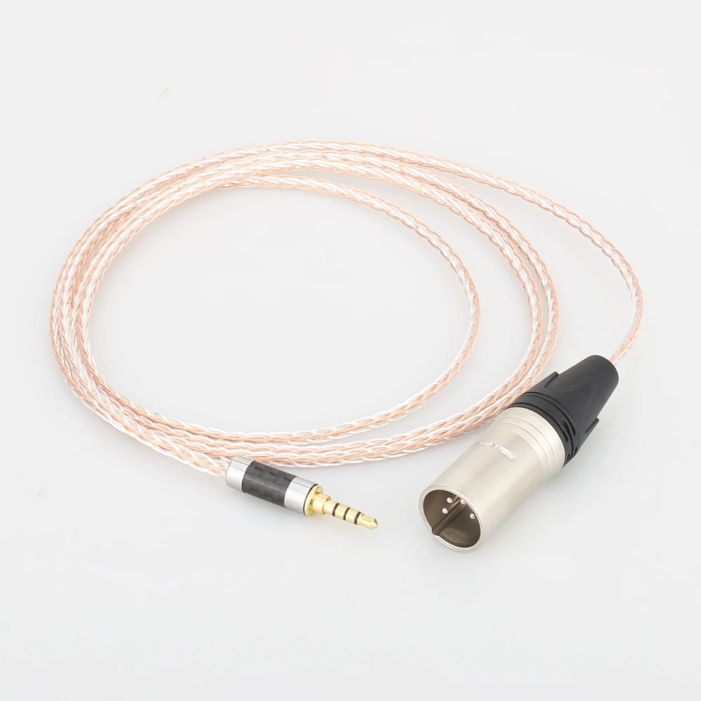 4pin XLR 2 5mm 4 4mm Balanced 7N OCC Silver Plated Upgrade Cable for T60RP T20RP T40RPmkII T50RP Headphone
