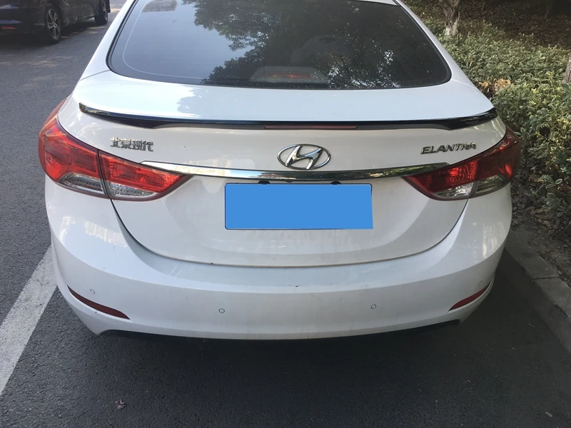 Для hyundai Elantra 2012 2013 ABS грунтовка Цвет задний спойлер хвост багажнике крыло украшения