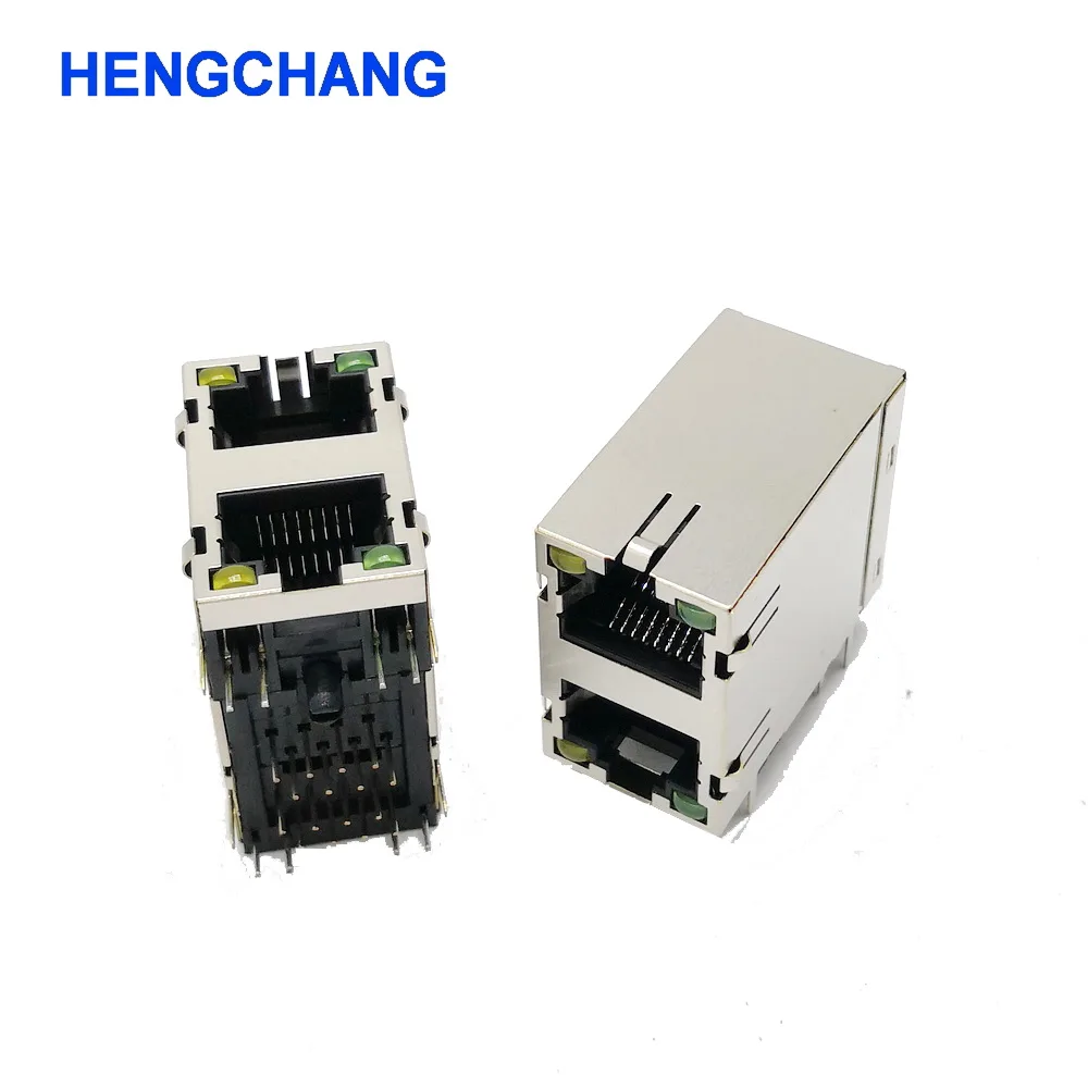 RJ45 разъем двухслойный PCB монтажный сетевой адаптер для передачи данных сети Ethernet