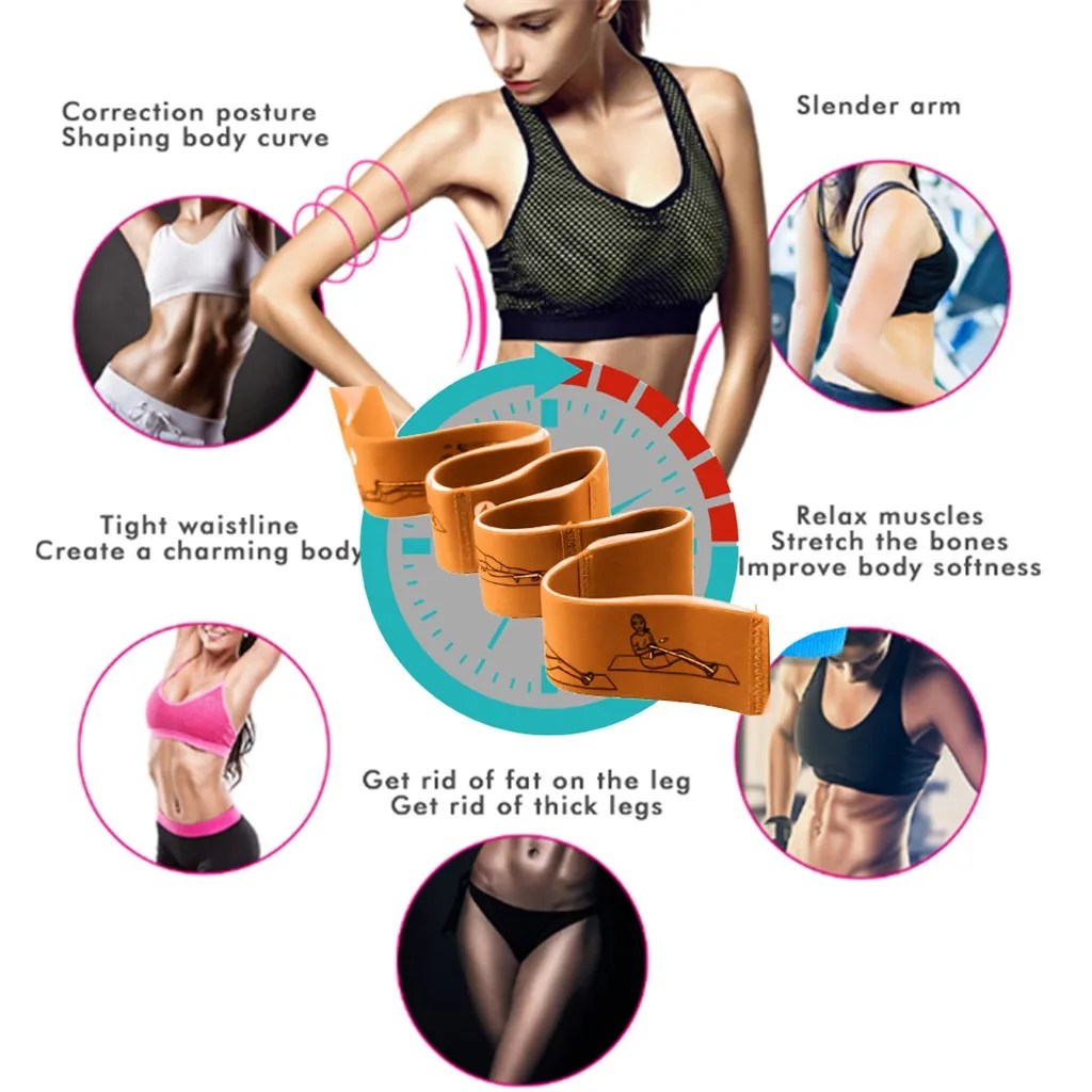 Stretch band for Yoga polyester strap elastic latex for Latin Dance stretch band for Yoga Pilates gym Fitness exercise