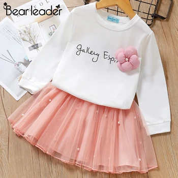 

Bear Leader Girls Dress New Summer Party Princess Dresses Floral Net Yarn Kids Dress Sweet Girl Children Clothing for 2 6Y