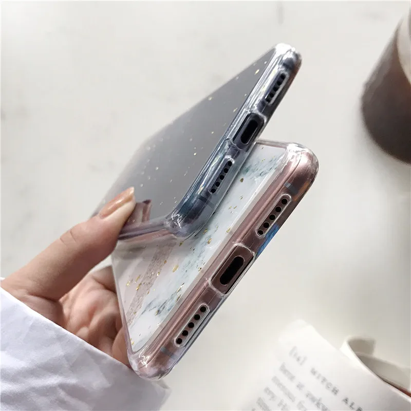 Мраморный чехол для samsung Galaxy S10 Plus S10e S9 Note 9 A9 A7, мягкий силиконовый чехол из ТПУ с кольцом и подставкой для iphone 7