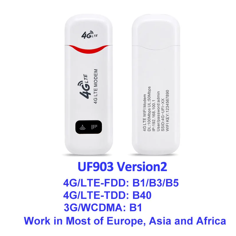 UF903-2 TIANJIE 4G WiFi lte-модем USB беспроводная точка доступа sim-ключ для Windows Mac OS - Цвет: UF903-2