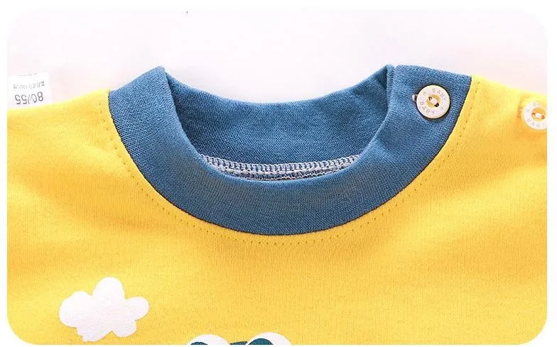Cartoon Design Boutique Baby Clothes Baby Girls Long Sleeve Sets 6 9 12 18 Month Kids Wear Suits Autumn Pure Cotton Pajamas baby clothing set essentials