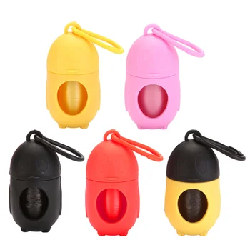 

5 Pcs Cartoon Penguin Dog Waste Poop Bags Dispenser Hollow Trash Bag Container for Pets Outdoor Supplies (Random Color, Without