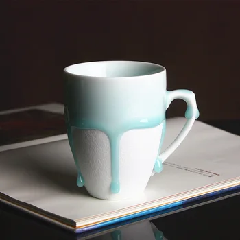 

Jindezhen Ceramics Pearl White Flow Glaze Bring Hold Scented Tea Cup Manual Originality Ceramics Gift Cup