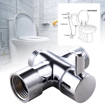 

3Way Solid Brass Easy Install Toilet Bidet Universal Bathroom Angle Valve Modern Manifold Household Steering Replacement Parts