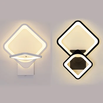 

LED Wall Lamps 360 degree rotation Bedroom Beside Wall Lights 3 light colors changeable Indoor Living Room Corridor Lighting WF