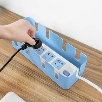 

Wire Power Cord Storage Box Plastic Desktop Finishing Box Cable Box Plug-in Board Storage Box1