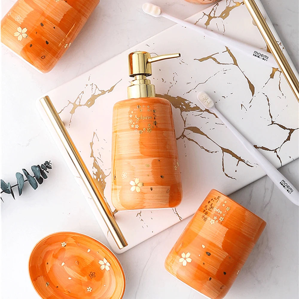 

Креативная подставка для мыла с изображением звездного неба, бутылочка для лосьона, поднос из пяти предметов, Товары для ванной комнаты, керамический набор туалетных принадлежностей, свадебный подарок