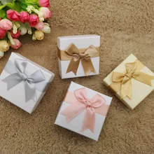 Шкатулка для ювелирных изделий на заказ подарочная коробка для ювелирных изделий Кольцо, бант Высококачественная коробка для ожерелья