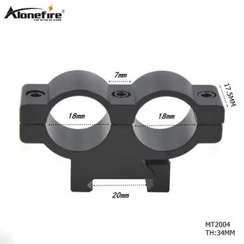 

AloneFire MT2004 20mm Ring Dual Hole Figured Flashlight rifle Scope Laser Mount 20mm scope Mount 1PC