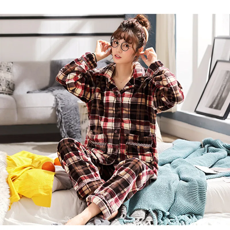 model 2 Большие размеры L-6XL, 7XL, 8XL, зимние женские плотные фланелевые комплекты для сна, женские Лоскутные коралловые флисовые мужские большие пижамы, теплые комплекты, 24 цвета - Цвет: model 2