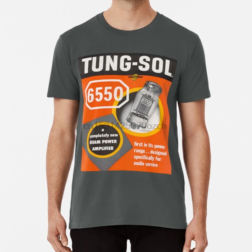 Tung - Sol 6550 T рубашка Tungsol гитара Amp Tube вакуумный усилитель Rock Music Vintage Cool | Мужская