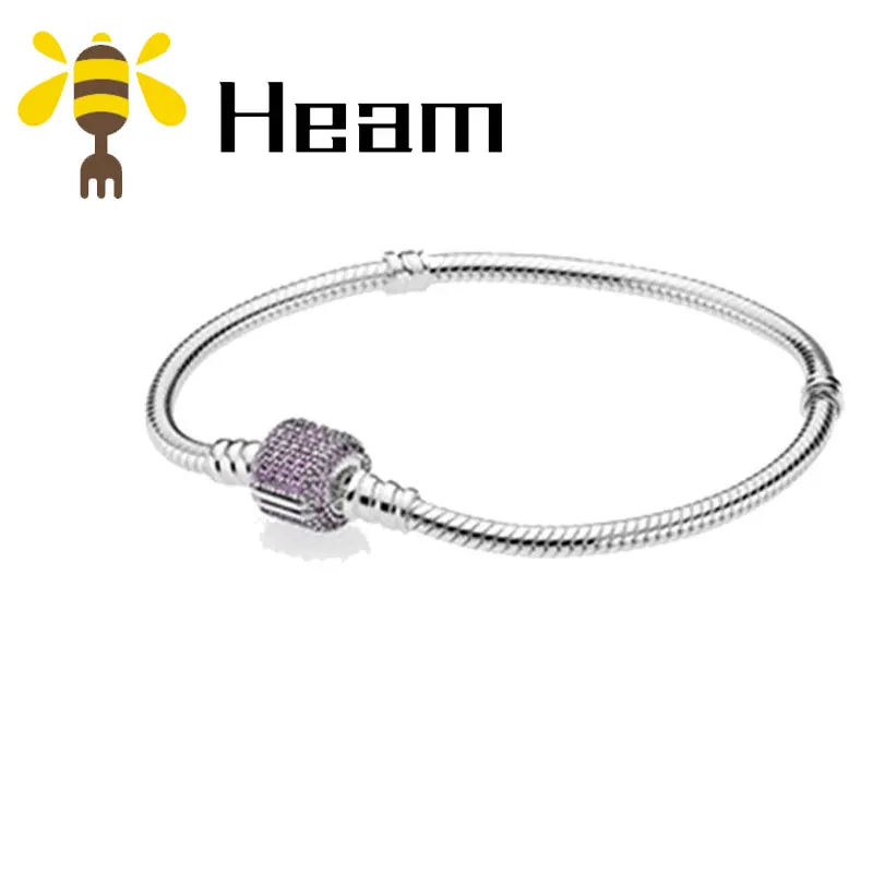 Heam, высокое качество,, Стерлинговое Серебро, 925 пробы, pan, очаровательный браслет для женщин, модный, элегантный, роскошный, сделай сам, аутентичное ювелирное изделие