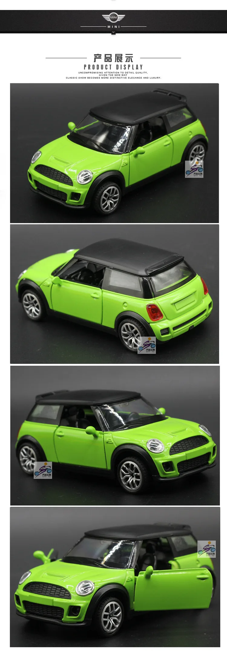 1: 32 Mini Cooper СПЛАВ модель автомобиля звук и светильник версия модели игрушечного автомобиля модель стиль