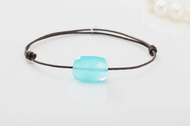 

2021 Factory Limited Brand Crystal Adjustable flexible GoldFish Rope Cerulean Crystal Jewelry Adjust Leather Holiday Jewelry