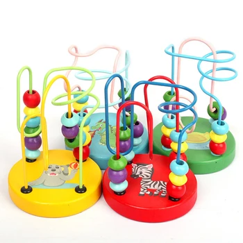 

Children Wooden Mini Around Beads Toys Early Educational Learning Toy Colorful Development Calculat Bead Kid Montessori Toys
