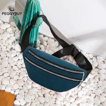 

Casual Fanny Chest Bag Women Suede Waist Pack Zipper Shoulder Crossbody Bag Unisex Fanny Pack Ladies Waist Pack Belly Bags Purse