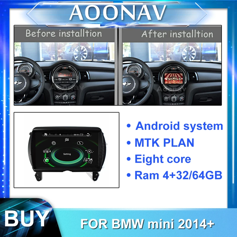 Автомагнитола 2DIN на android мультимедийный плеер для BMW mini 2014 + автомагнитола с