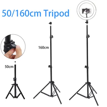 

160/50cm Folding Photography Camera Tripod Light Stands Phone Holder For Photography Studio Camera Photo Makeup Video Live