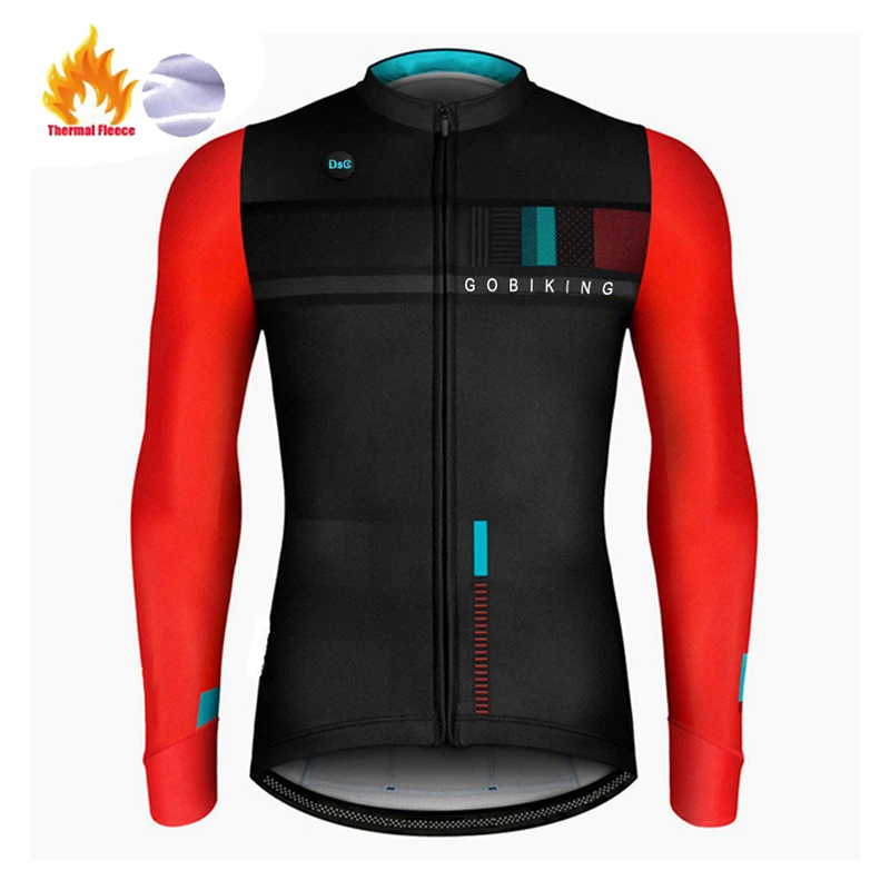 gobiking с длинным рукавом pro team maillot ciclismo invierno hombre Велоспорт Джерси ткань для мужчин и женщин зимний трикотаж